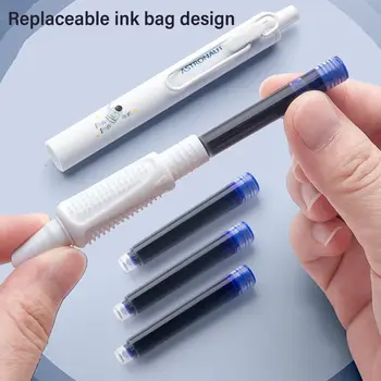 Basın Tipi dolma kalem Kaligrafi Çok fonksiyonlu 0.5 mm EF Ucu Mavi Mürekkep Kalem İş Kırtasiye Ofis Okul Malzemeleri Hediye
