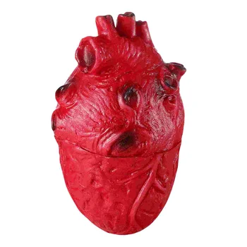 1 adet Cadılar Bayramı Sahte Kalp Prop Korkunç Vücut Parçaları Cadılar Bayramı Kan Kalp Dekorasyon Zombi Parti Malzemeleri