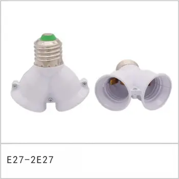 Vida E27 LED taban ışık lamba ampulü Soket E27 to 2-E27 Splitter Adaptörü lamba tutucu E27 soket ampul tutucu yüksek kalite