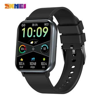 SKMEI 1.83 inç Tam Dokunmatik Bluetooth Çağrı akıllı saat Kadın Erkek Sıcaklık Ölçüm Pedometre Android ıos İçin Smartwatch
