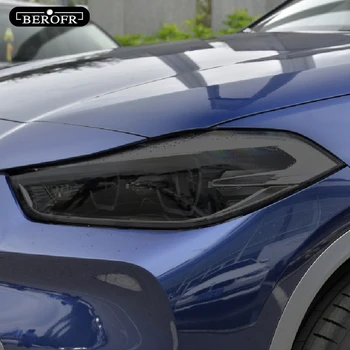 BMW için X2 F39 2017-Present Araba Far Tonu Duman Siyah koruyucu film Vinil Koruma Şeffaf TPU Sticker Aksesuarları