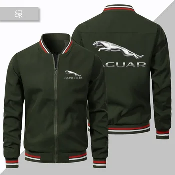 2023 Yeni Moda Jaguar araba logosu erkek Ceket Rahat harajuku İnce Büyük Boy Açık Spor Motosiklet Ceket Erkek Giyim Mont