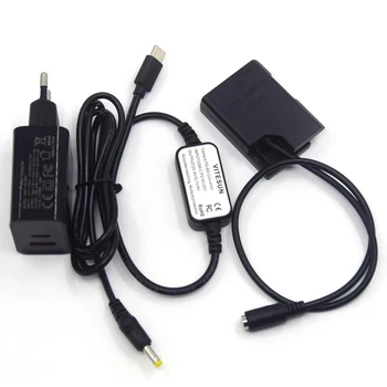 USB C DC Kablo PD Şarj EN-EL14 EP - 5A Kukla nikon için pil P7800 P7100 D5600 D5300 D5200 D5100 D3400 D3300 D3100 Kamera