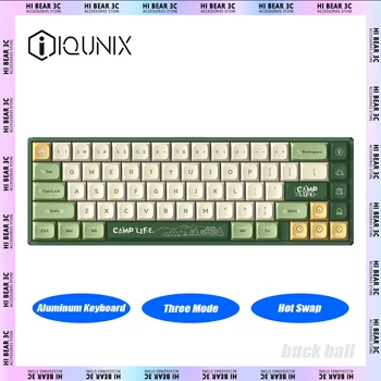IQUNIX F65 Mekanik Klavye Üç Modlu Alüminyum Hot Swap Kablosuz Oyun Klavyesi Dinamik RGB Pc Oyun Aksesuarları Mac Ofis