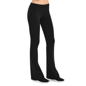 Bayan Yoga Pantolon Run Spor Jogger Tayt Flare Yüksek Bel Egzersiz Sıkı Atletik Pantolon Yoga Gevşek Rahat Spor Geniş Bacak Pantolon