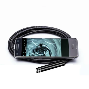 5.5 mm Lens Endoskop Mini Kamera ile Android Telefon için Yılan Kablo 1 m 2 m 5 m 10 m Tel