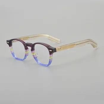 JMM Vintage Kişiselleştirilmiş Asetat Yuvarlak Çerçeve Gözlük Çerçevesi Kadın erkek presbiyopi gözlük Zarif miyopi okuma gözlükleri