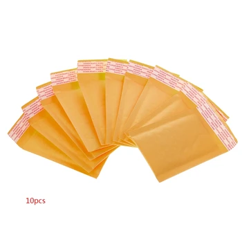 10 Adet Kraft baloncuklu zarf s Sarı Yastıklı posta çantaları Kağıt Nakliye Zarfları Dropship