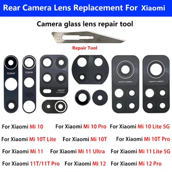 Xiaomi Mi için 12 11T 10 10T 11 Lite Pro Ultra Arka Arka Kamera Cam Lens Yapıştırıcı Tutkal İle Tamir Kamera Cam Lens Aracı Parçaları