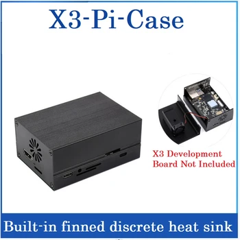 Alüminyum kasa, dahili yüzgeçleri soğutma fanı ile siyah yükselen güneş için X3-Pı-Case, özel ısı dağılımı kabuk