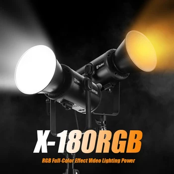 Tolifo X-180RGB LED Video ışığı 180W RGB 2700-6500K COB Bowens Fotoğraf Stüdyosu Aydınlatma Lambası Bluetooth APP Kontrolü ile