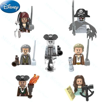 Disney Yapı Taşları Karayip Korsanları Tuğla Jack Sparrow Carina Hayalet Zombi Kaptan Henry Scurm Anime Figürleri