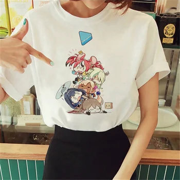 Hololive tshirt kadın komik anime üst kız komik giyim