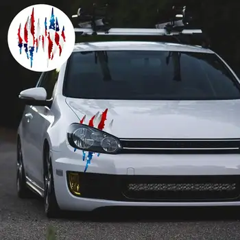 2 adet komik araba Sticker yansıtıcı Scratch şerit pençe ışaretleri araba oto far dekorasyon çıkartması araba ışık çıkartmalar
