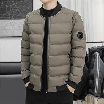 2023 Erkek ceket kış Kore versiyonu trend kısa rahat slim-fit kalın aşağı ceket kış kapitone ceket