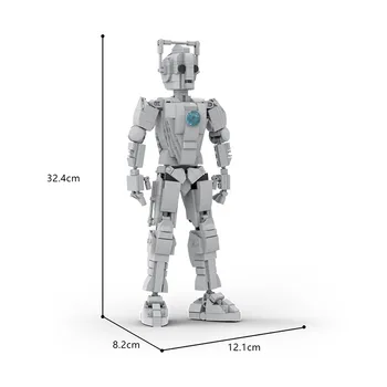 MOC Yapı blok seti Cyberman Robot Zaman Efendisi Uzay Gemisi Docto Uzay Alien Macera Aksiyon Figürleri Oyuncaklar Hediyeler Çocuk İçin